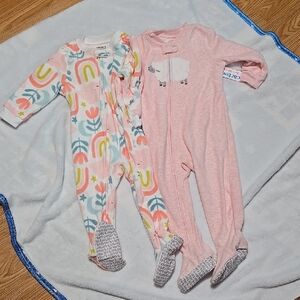 Carter's Pink and Multicolor Footies Set